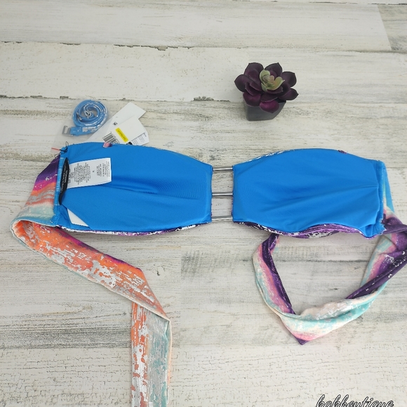 Carmen Marc Valvo Rainbow Swimwear Bikini Top - Picture 4 of 5